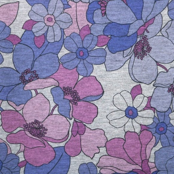 LuLaRoe Lynnae Shirt Top Tunic Purple Pink Gray Floral Long Sleeve L Large - Picture 12 of 12